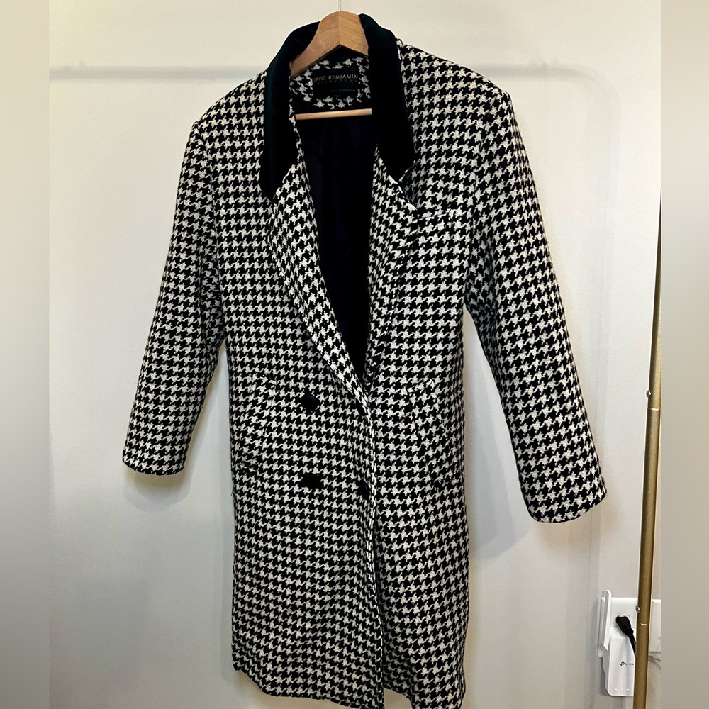 Vintage David Benjamin houndstooth wool jacket